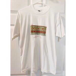 White T-Shirt Made in Peru-Print with Tapiz Machupicchu Cusco Peru-Unisex